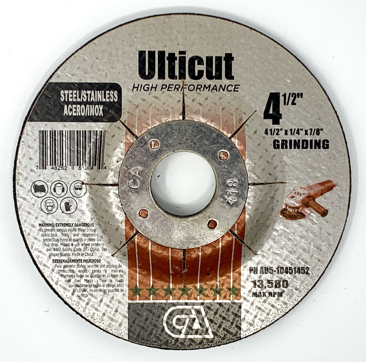 5" x 1/4" x 7/8" Type 27 Cutting & Grinding Wheels (Pack of 25)