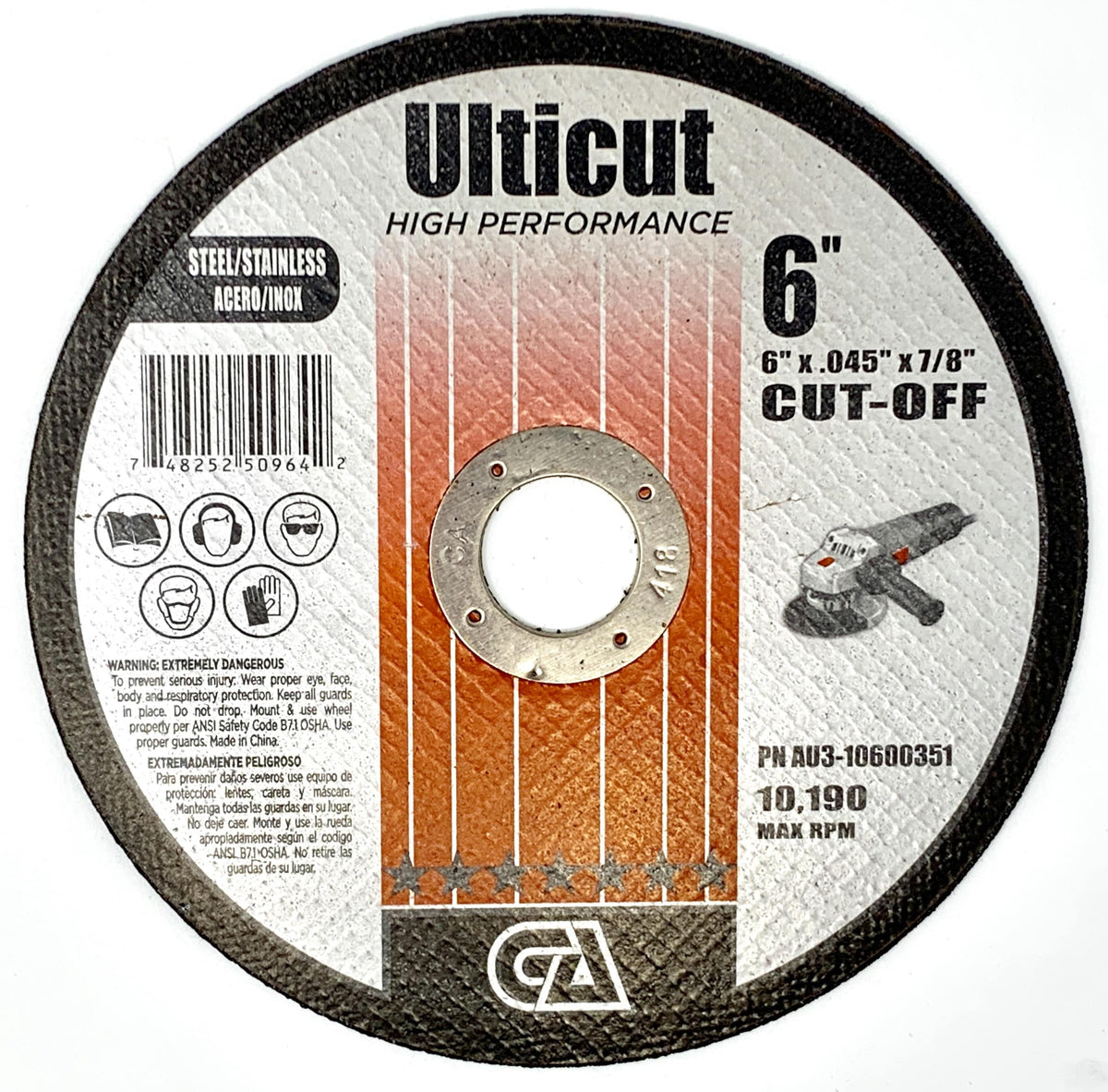 6" x .045" x 7/8" Type 1 Thin Cut-Off Wheels (Pack of 25)