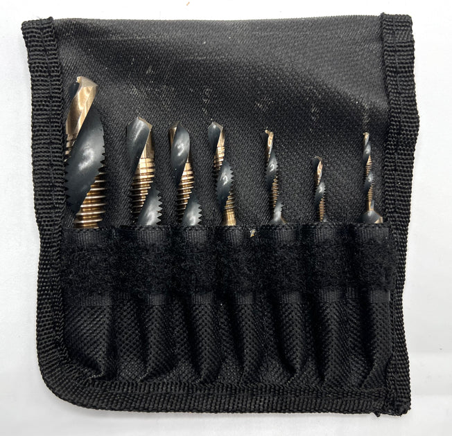 REAPER SUPER PREMIUM COBALT 7 PIECE COARSE SAE COMBO DRILL & TAP SET Rodman Tools