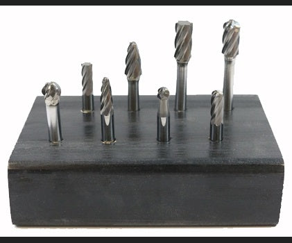 Reaper Carbide Burrs 8 Piece 1/4" Shank Aluminum Cutting Set