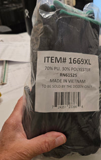 Load image into Gallery viewer, Black Eagle® Black Polyurethane GLOVES DOZEN PACK - P/N 1669 SIZE - XL
