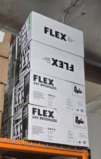 Load image into Gallery viewer, FLEX 24V Brushless 4-Tool Kit FXM401-2A - RECIP SAW, 1/2" DRILL, IMP DRVR, LITE
