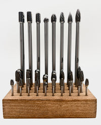 Load image into Gallery viewer, 42 Piece Carbide Master Mechanic Burr Set 1/4" Regular &amp; Long Shank Steel &amp; Aluminum Cutting &amp; 10pc 1/8" Shank for Dremel

