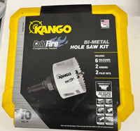 Load image into Gallery viewer, KANGO 10 PIECE BI-METAL HOLE SAW KIT - 3/4" 7/8" 1 1/8" 1 1/2" 1 3/4" 2 1/4" with 2 ARBORS &amp; STARTER BITS
