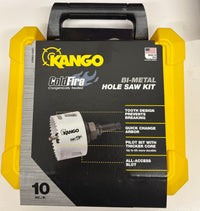 Load image into Gallery viewer, KANGO 10 PIECE BI-METAL HOLE SAW KIT - 3/4" 7/8" 1 1/8" 1 1/2" 1 3/4" 2 1/4" with 2 ARBORS &amp; STARTER BITS
