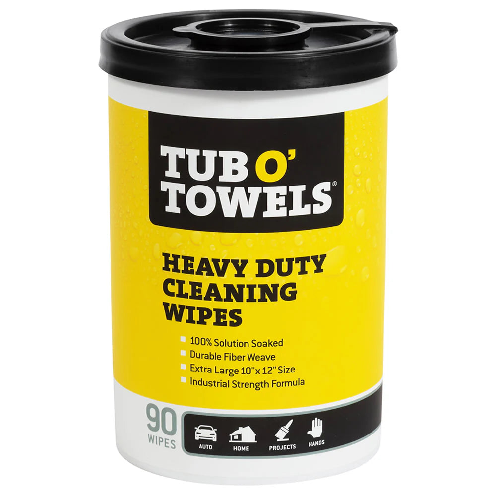 TUB O' TOWELS HEAVY DUTY CLEANING WIPES, 90-COUNT