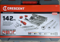 Load image into Gallery viewer, Crescent 142 Piece 1/4", 3/8" &amp; 1/2" Drive 6 &amp; 12 Point Standard &amp; Deep SAE/Metric Mechanics Tool Set - CTK142C

