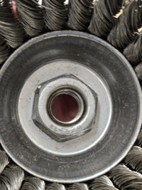 Load image into Gallery viewer, DEWALT DW49161 4" X 5/8-Inch-11 XP .014 Stainless Knot Wire Cup Brush
