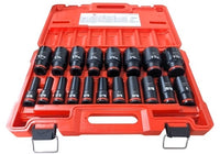 Load image into Gallery viewer, Milwaukee SHOCKWAVE 19-Piece 1/2 in Drive SAE Deep 6-Point Impact Socket Set (49-66-7012) – Forged Steel, Impact-Rated, Stackable Case
