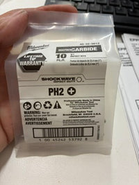 Load image into Gallery viewer, Milwaukee 48-32-3812 Shockwave Matrix Carbide Impact Driver Bits  #2 Phillips x 1" 10 pack
