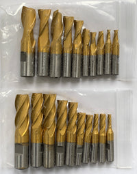 Load image into Gallery viewer, RODMAN M2 Titanium 2 &amp; 4 Flute End Mills - 20 PC Set
