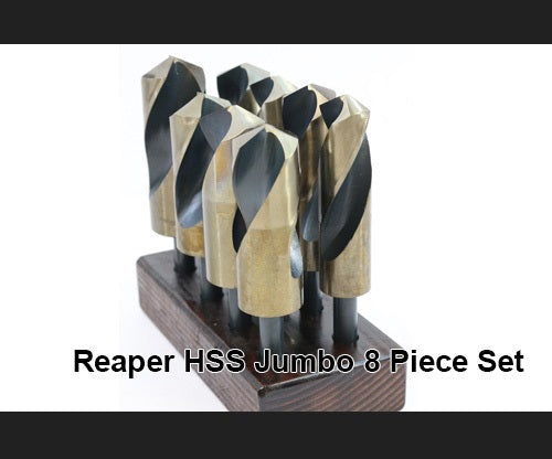 Reaper Silver and Deming 1/2" Reduced Shank 8 Piece set - Jumbo