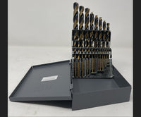Load image into Gallery viewer, Reaper HSS Drill Bit Set 21pc - 1/16&quot; thru 1/4&quot; x 64ths &amp; 9/32&quot; thru 1/2&quot; x 32nds
