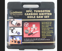 Load image into Gallery viewer, Rodman Tungsten Carbide Gritted Hole Saw Set - 9pc
