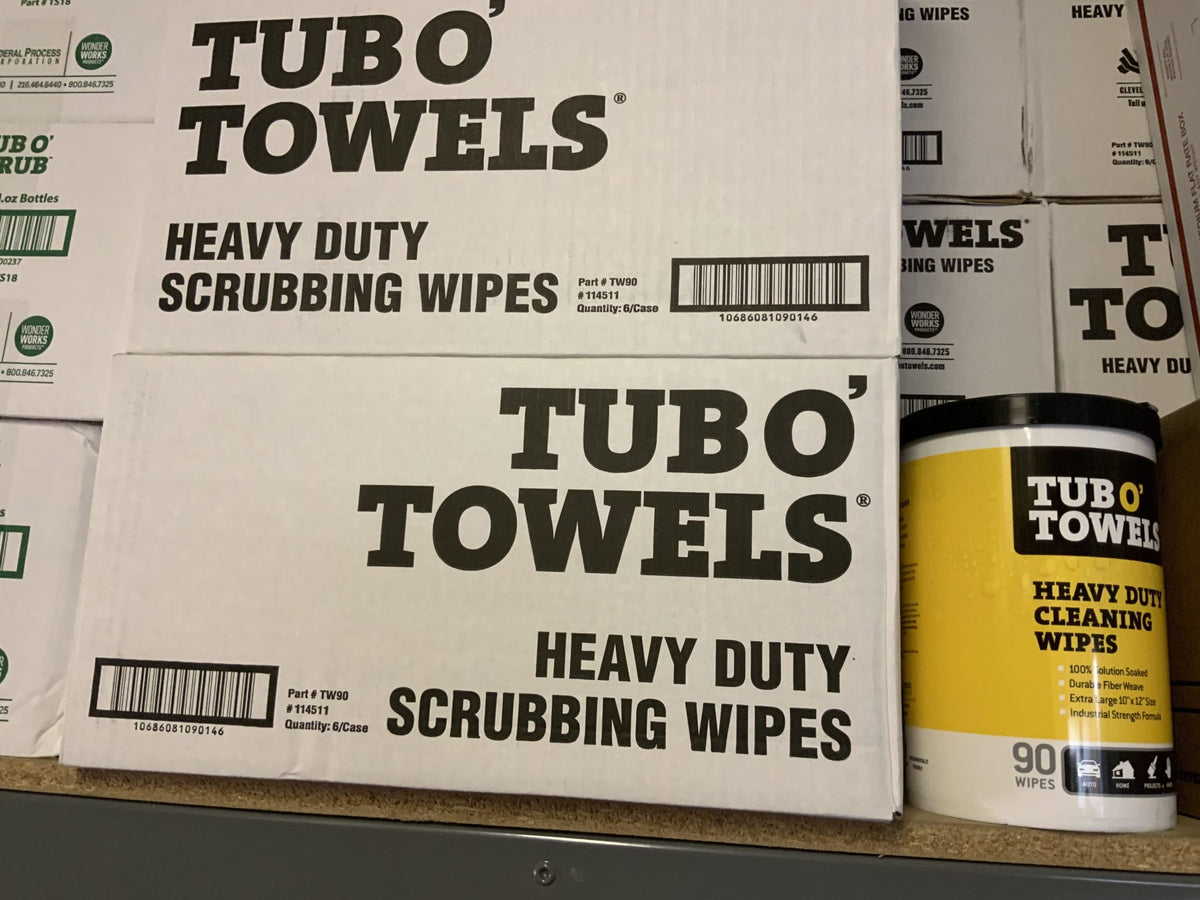 TUB OF TOWELS - 90 COUNT PER CANNISTER - 6 PACK